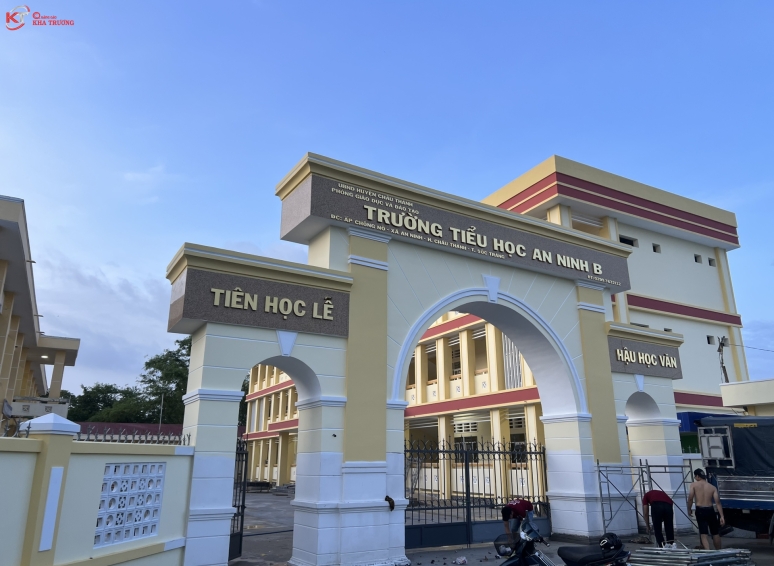 Chữ nổi inox - Trường tiểu học An Ninh B