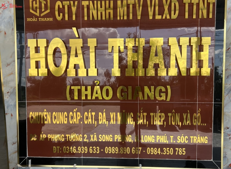 Chữ nổi inox - Cty VLXD Hoài Thanh