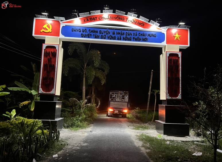 Chữ nổi inox - Xã nông thôn mới
