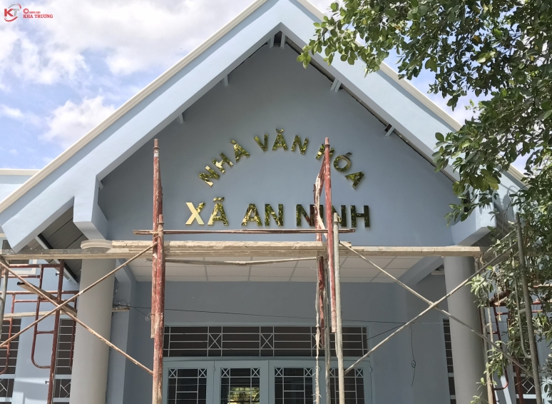 Chữ nổi inox - Nhà văn hóa Xã An Ninh