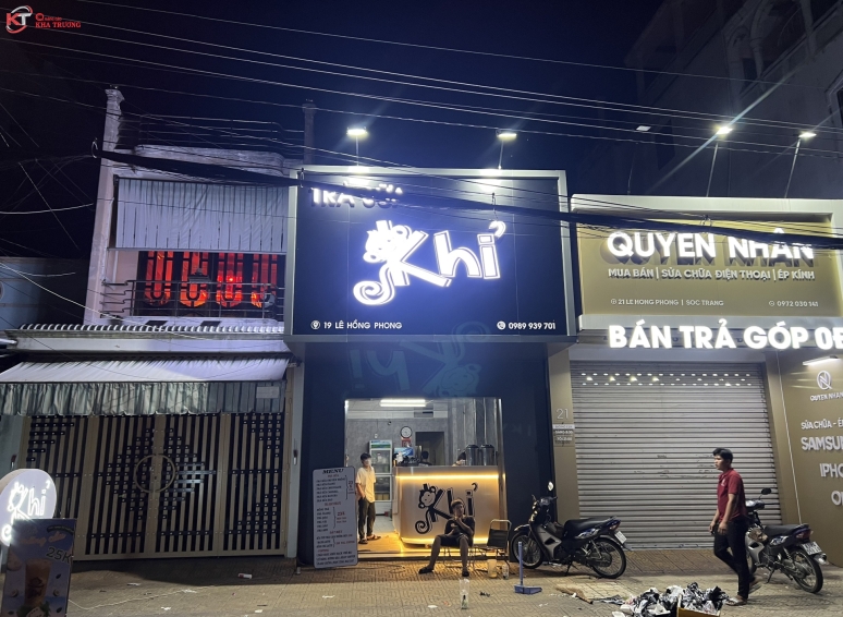 Biển hiệu Alu chữ nổi - Trà Sữa Khỉ Sóc Trăng