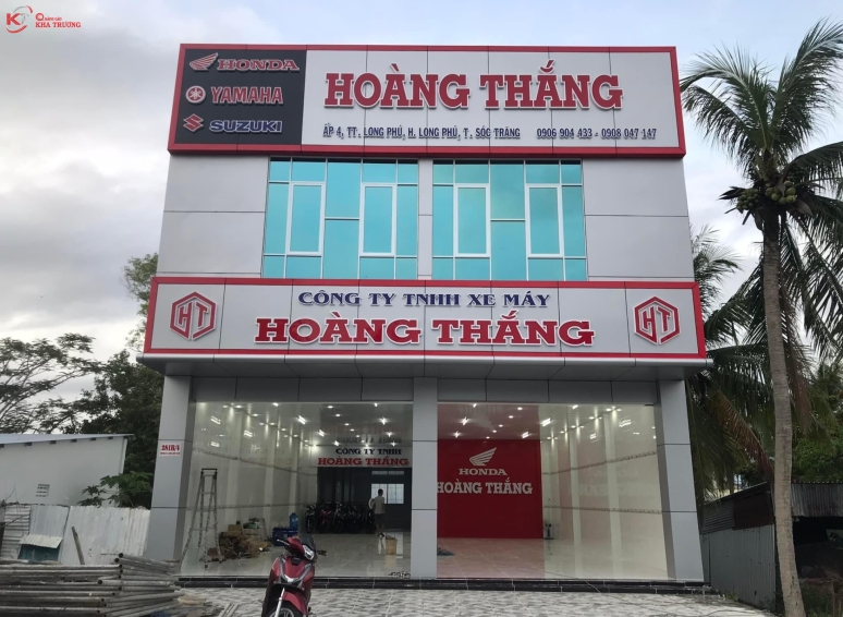 Biển hiệu Alu chữ nổi - Cty xe máy Hoàng Thắng