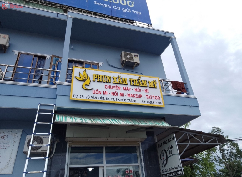 Biển hiệu Alu chữ nổi - Phun xăm thẩm mỹ