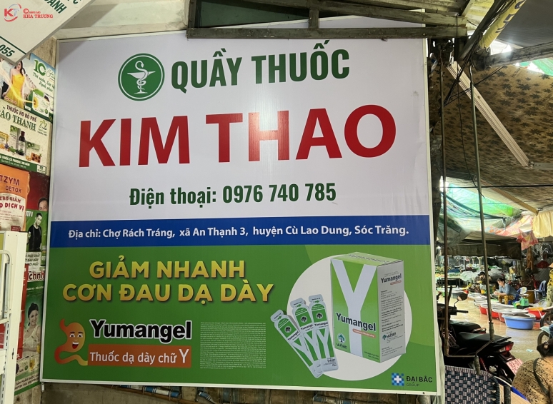Bảng hiệu bạt in UV - quầy thuốc Kim Thao