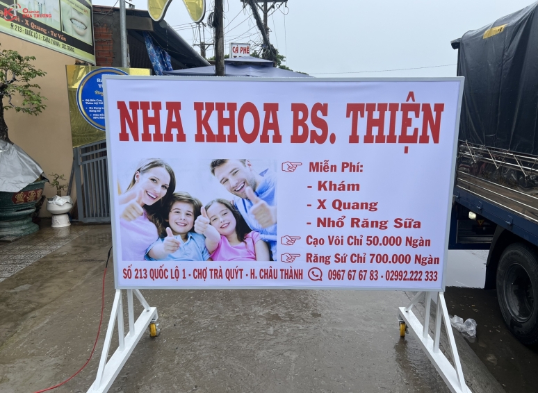 Bảng hiệu bạt in UV - Nha khoa Thiện