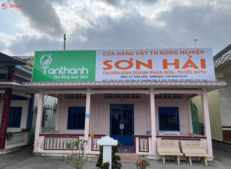 Bảng hiệu bạt in UV - Cửa hàng VTNN Sơn Hải