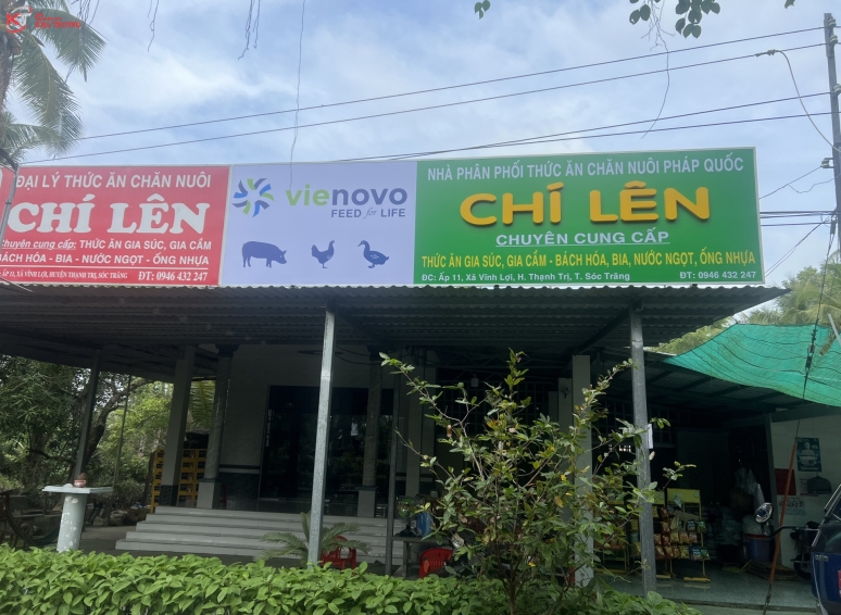 Bảng hiệu bạt in UV - NPP thức ăn chăn nuôi Chí Lên