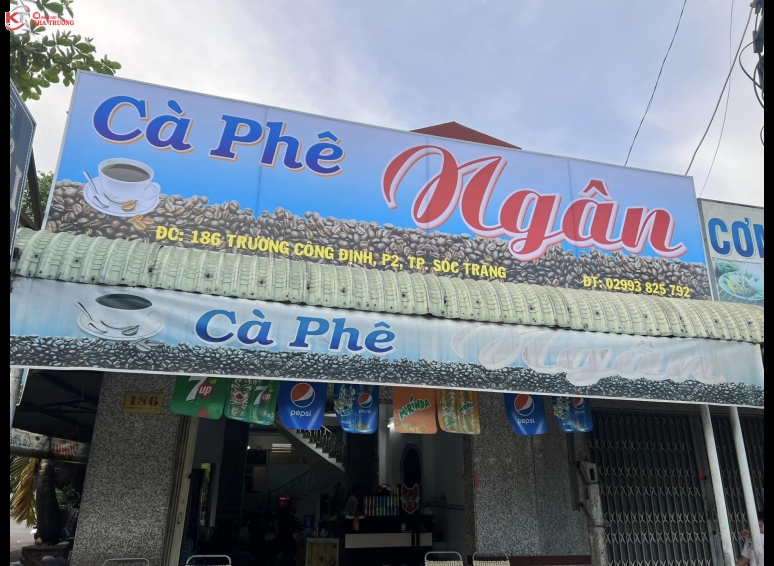 Biển hiệu quảng cáo quán cà phê Ngân