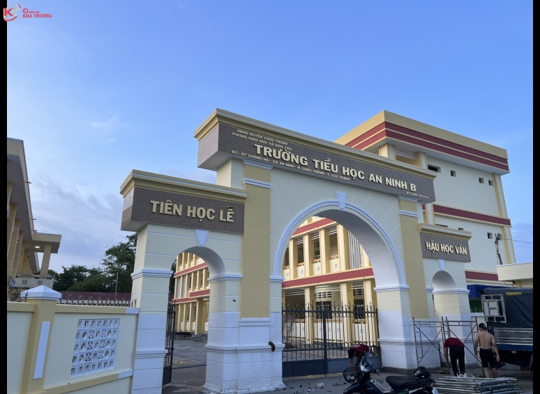Chữ nổi inox - Trường tiểu học An Ninh B