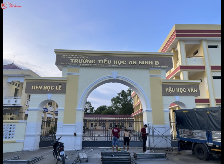 Chữ nổi inox - Trường tiểu học An Ninh B