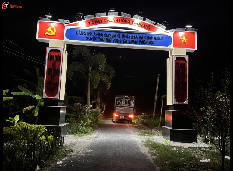 Chữ nổi inox - Xã nông thôn mới