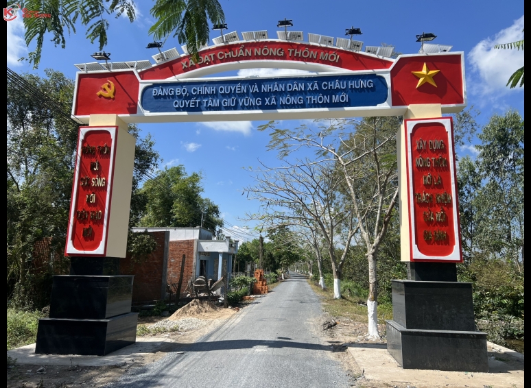 Chữ nổi inox - Xã nông thôn mới
