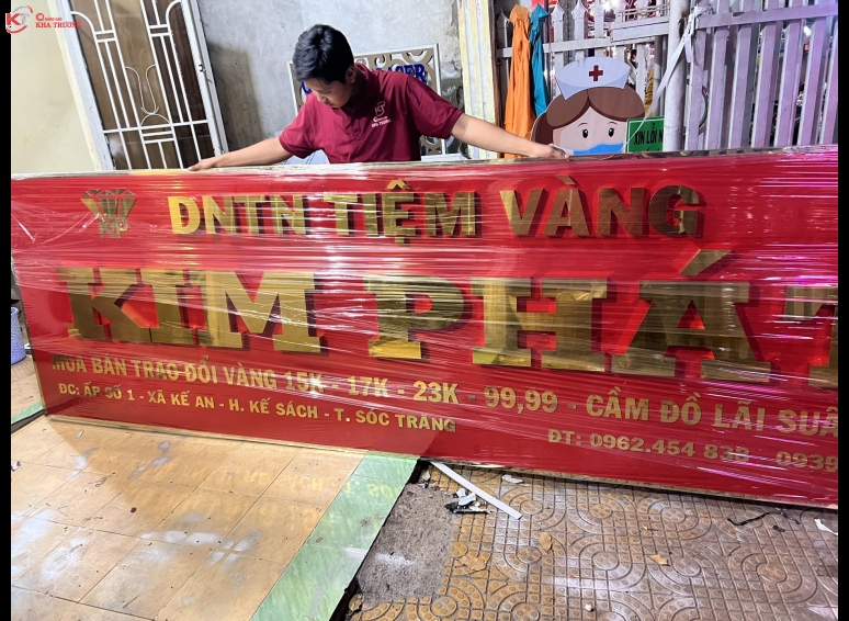 Chữ nổi inox - Tiệm vàng Kim Phát
