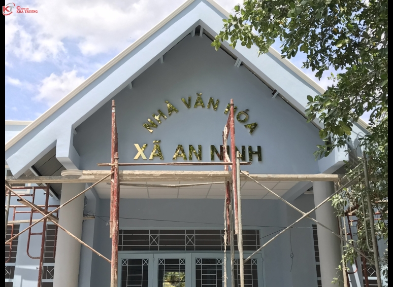 Chữ nổi inox - Nhà văn hóa Xã An Ninh