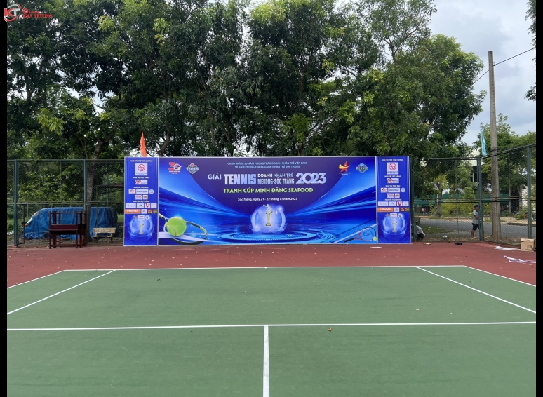 Trang trí hội nghị, Font chụp hình - Giải Tennis DN trẻ 2023