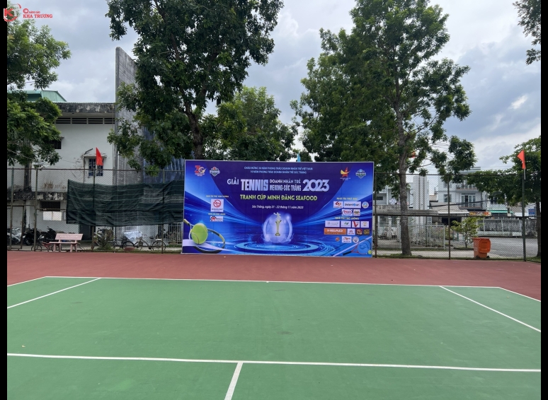 Trang trí hội nghị, Font chụp hình - Giải Tennis DN trẻ 2023