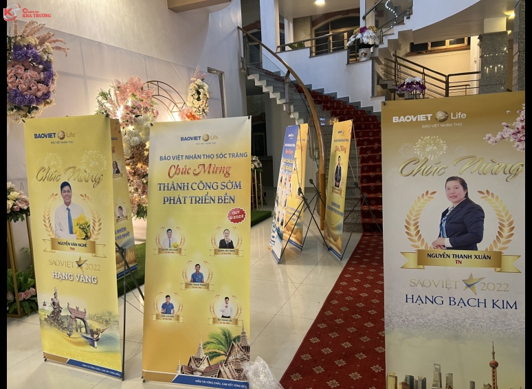 Trang trí hội nghị, Font chụp hình - Bảo Việt Life