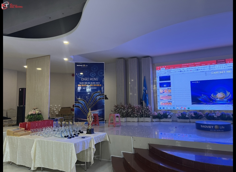 Trang trí hội nghị, Font chụp hình - Chào mừng của Bảo Việt