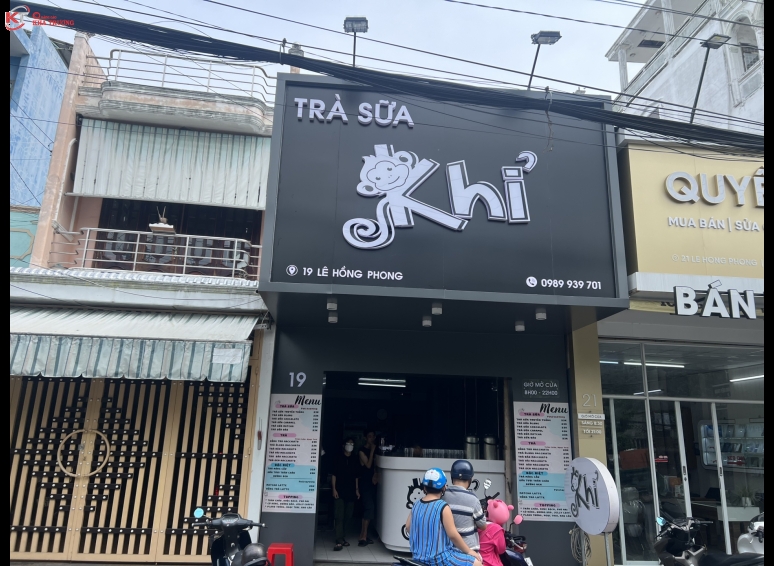 Biển hiệu Alu chữ nổi - Trà Sữa Khỉ Sóc Trăng