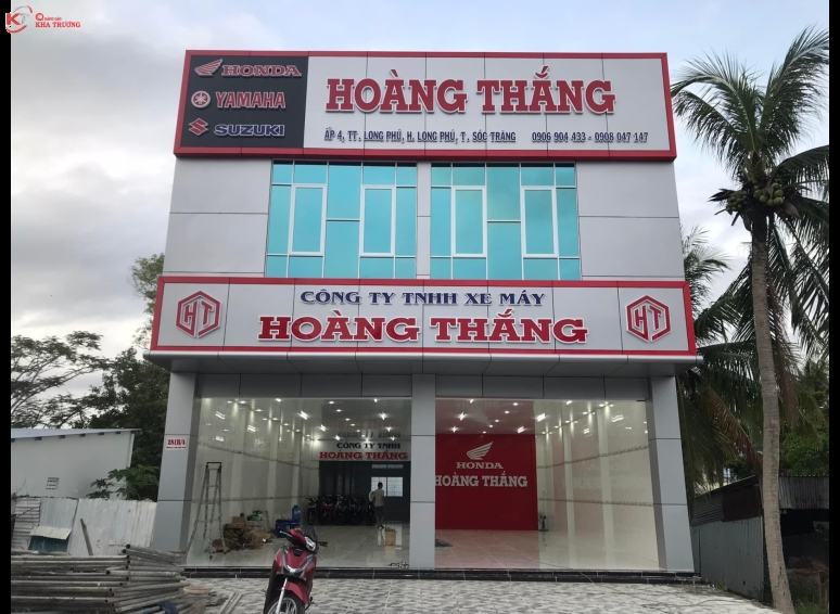 Biển hiệu Alu chữ nổi - Cty xe máy Hoàng Thắng