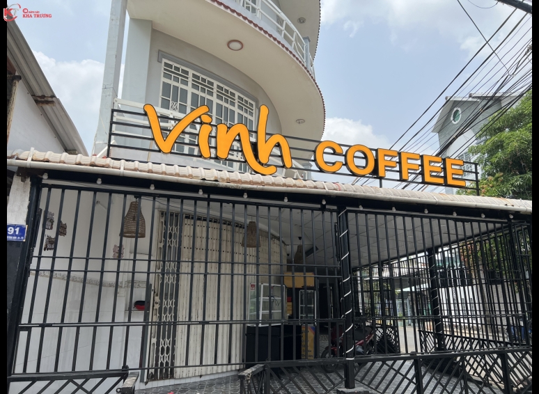 Chữ nổi đèn âm - Vinh Coffee