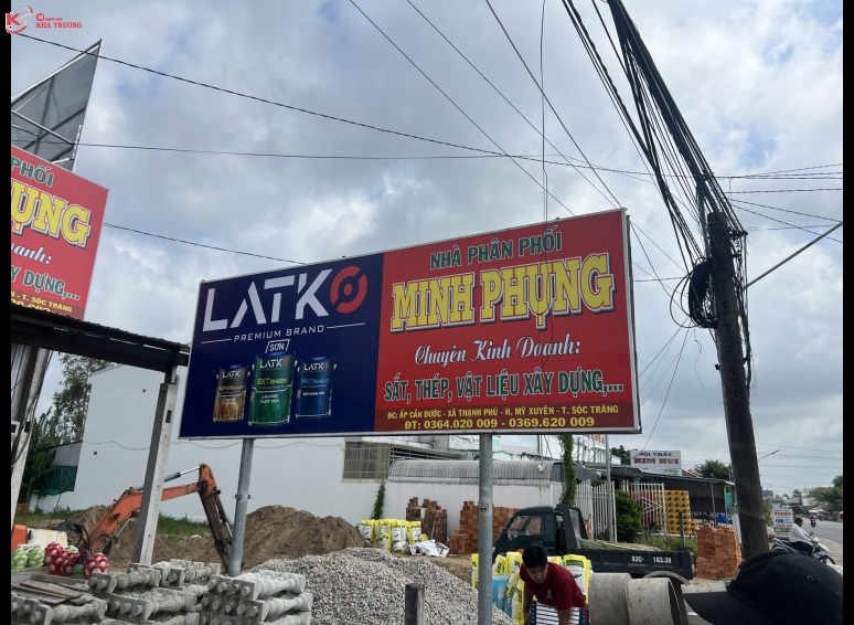 Bảng hiệu bạt in UV - NPP sắt thép Minh Phụng