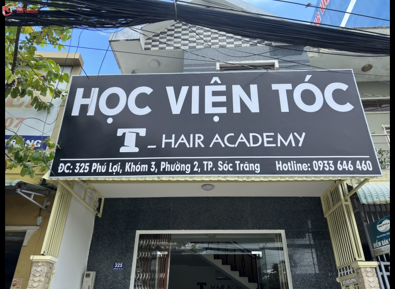 Bảng hiệu bạt in UV - Học viện tóc