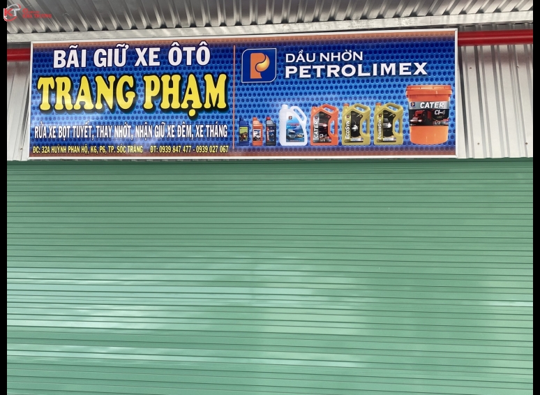 Bảng hiệu bạt in UV - Bãi giữ xe Trang Phạm