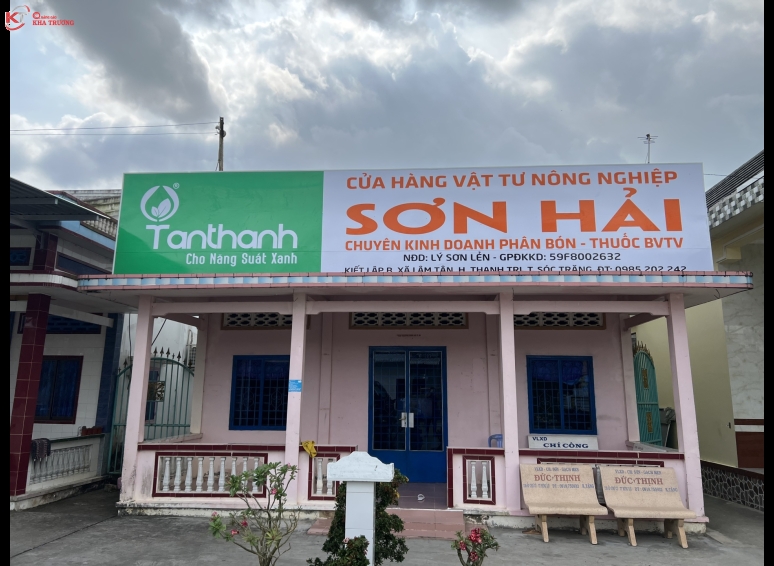 Bảng hiệu bạt in UV - Cửa hàng VTNN Sơn Hải